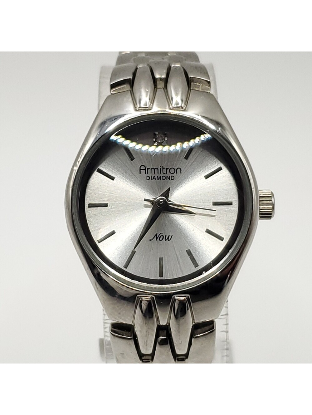 Armitron Now Watch Women 24mm Silver Tone New Battery